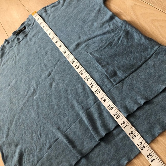 Eileen Fisher Merino Wool Blend Pocket Light Sweater in Light Blue Size XS - Picture 10 of 10